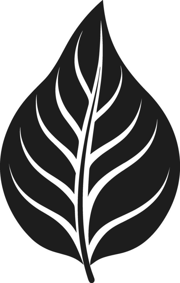 Elegant Leaf Silhouette - Eco-Friendly Botanical Illustration vector