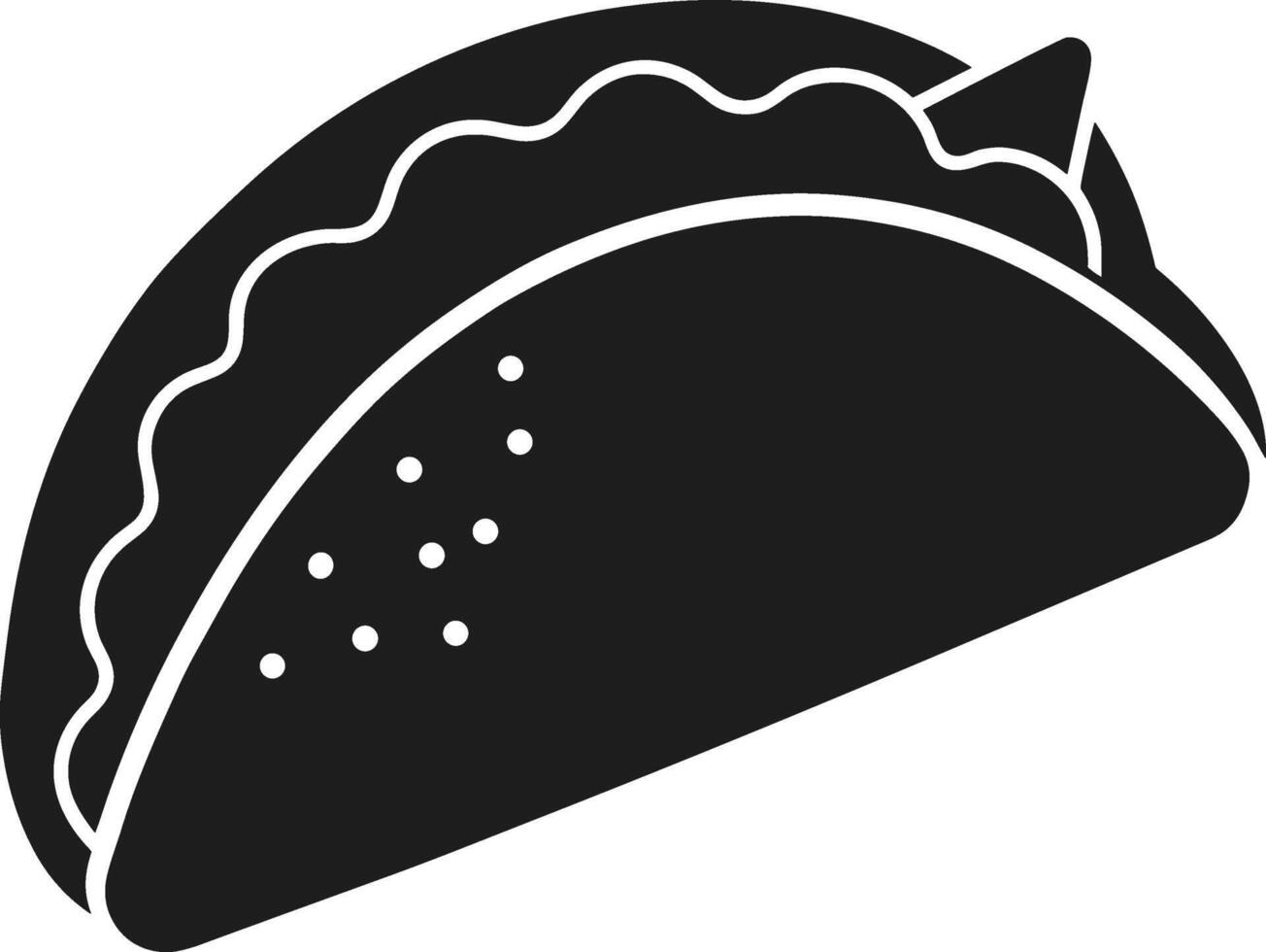 Taco Silhouette - Mexican Food Icon for Cinco de Mayo vector