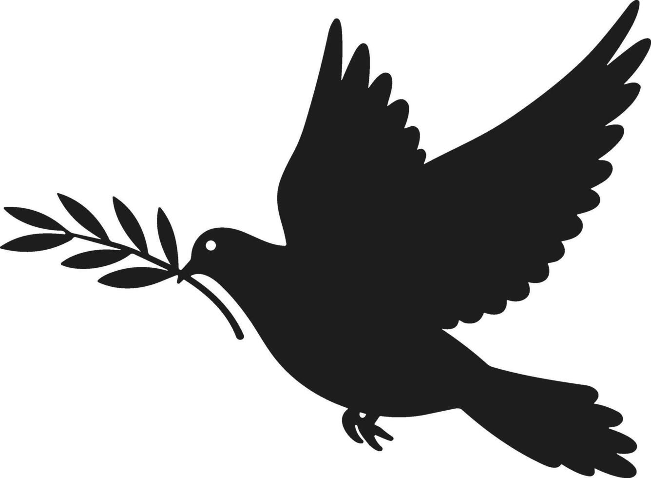 Memorial Day Peace Dove Silhouette Illustration vector