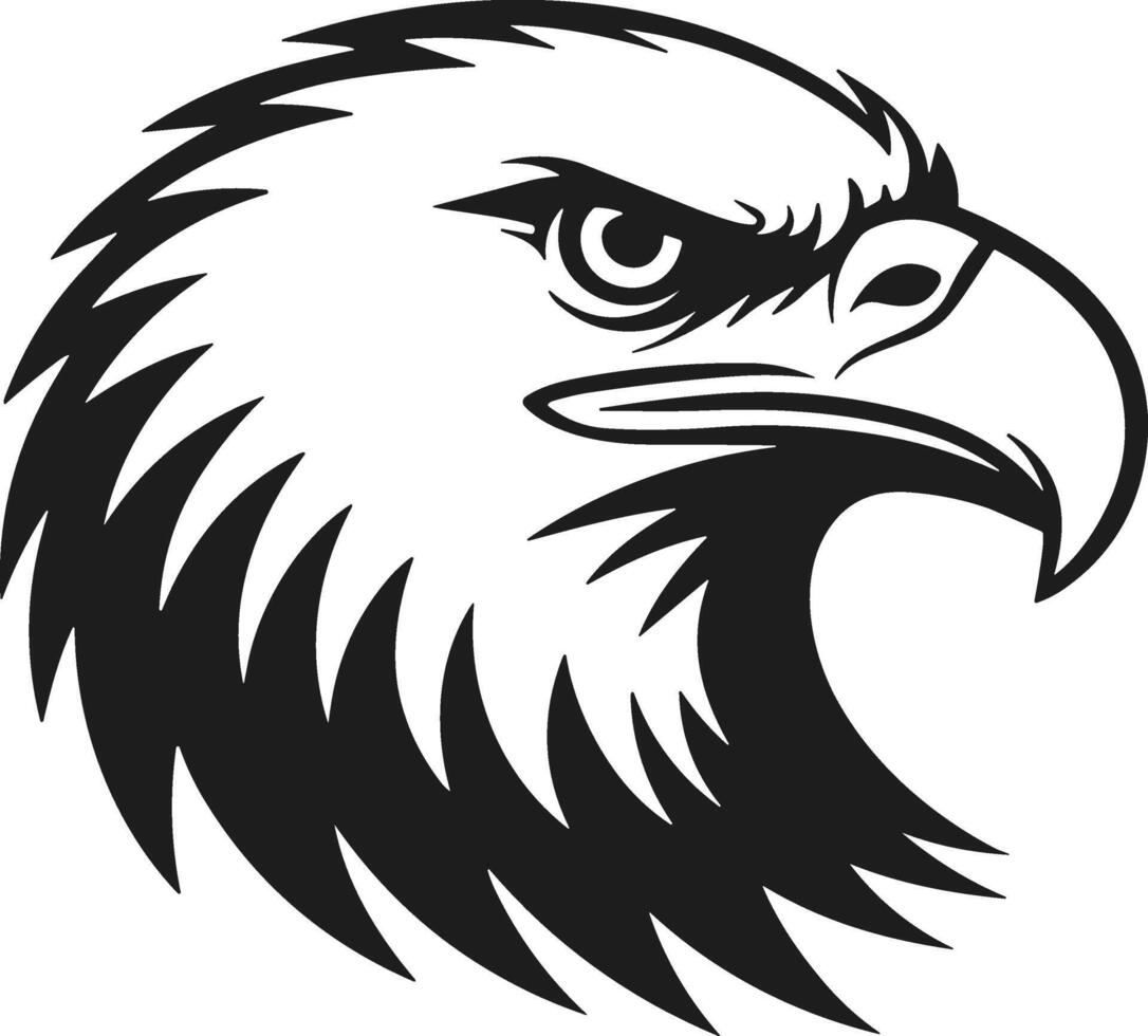 Bold Bald Eagle Silhouette Illustration for Memorial Day USA vector
