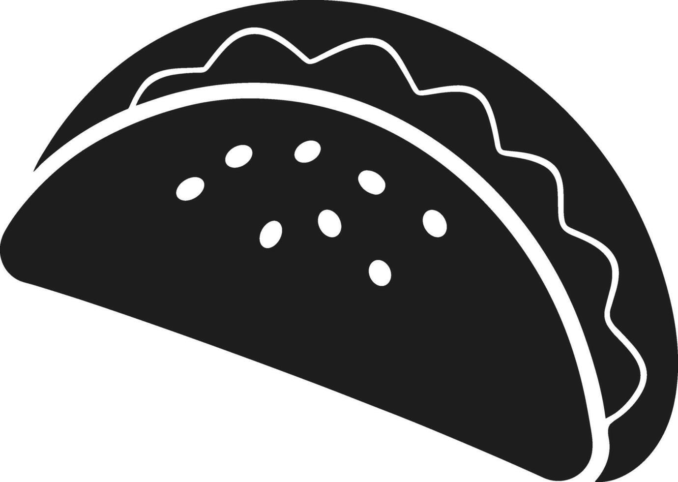 Minimalist Taco Silhouette - Mexican Food for Cinco de Mayo vector
