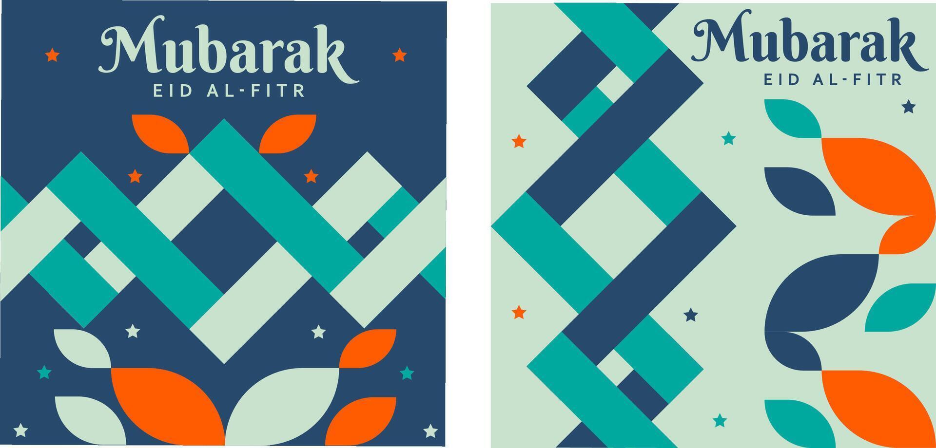 Template Eid al-Fitr Mubarak Celebration media social illustration vector