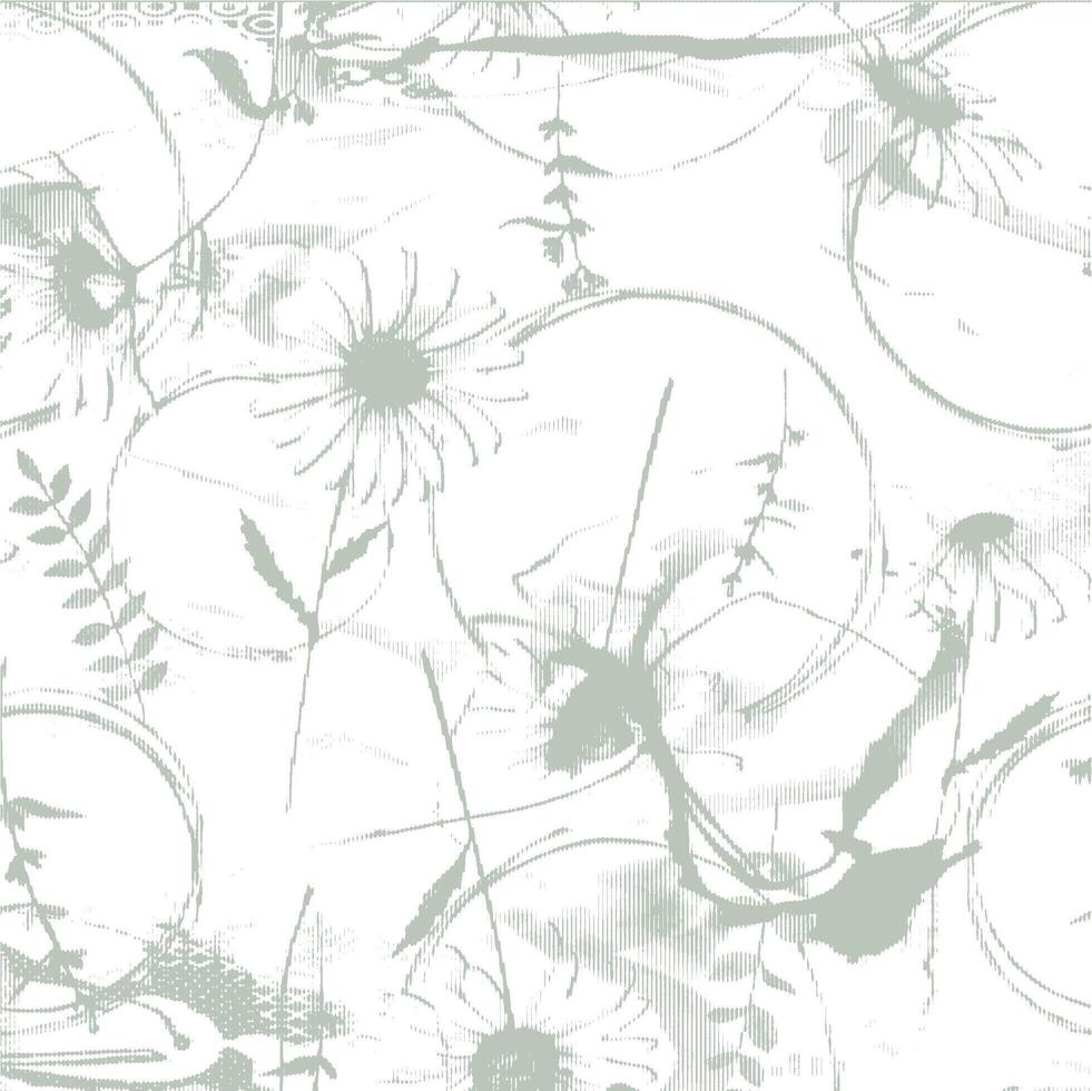 A wallpaper with a floral design in gray and white vector