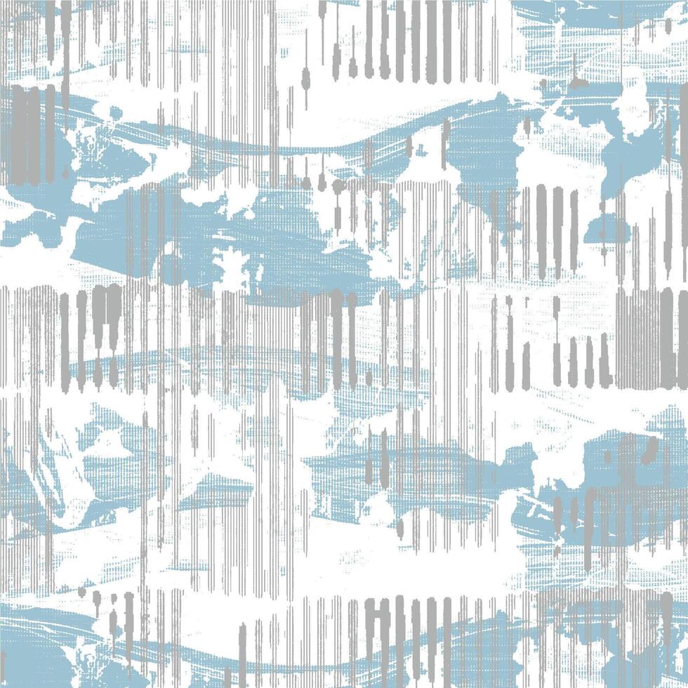A blue and white abstract wallpaper with a brush stroke pattern vector