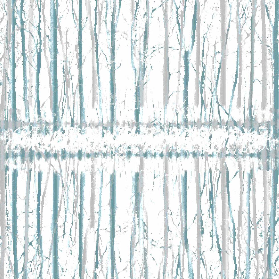 A blue and white pattern with trees in it vector
