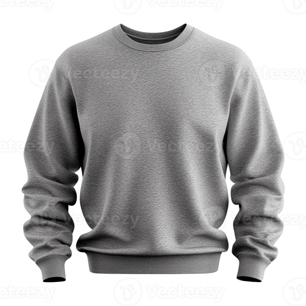 Casual and Comfortable Grey Sweatshirts Isolated on Transparent Background png