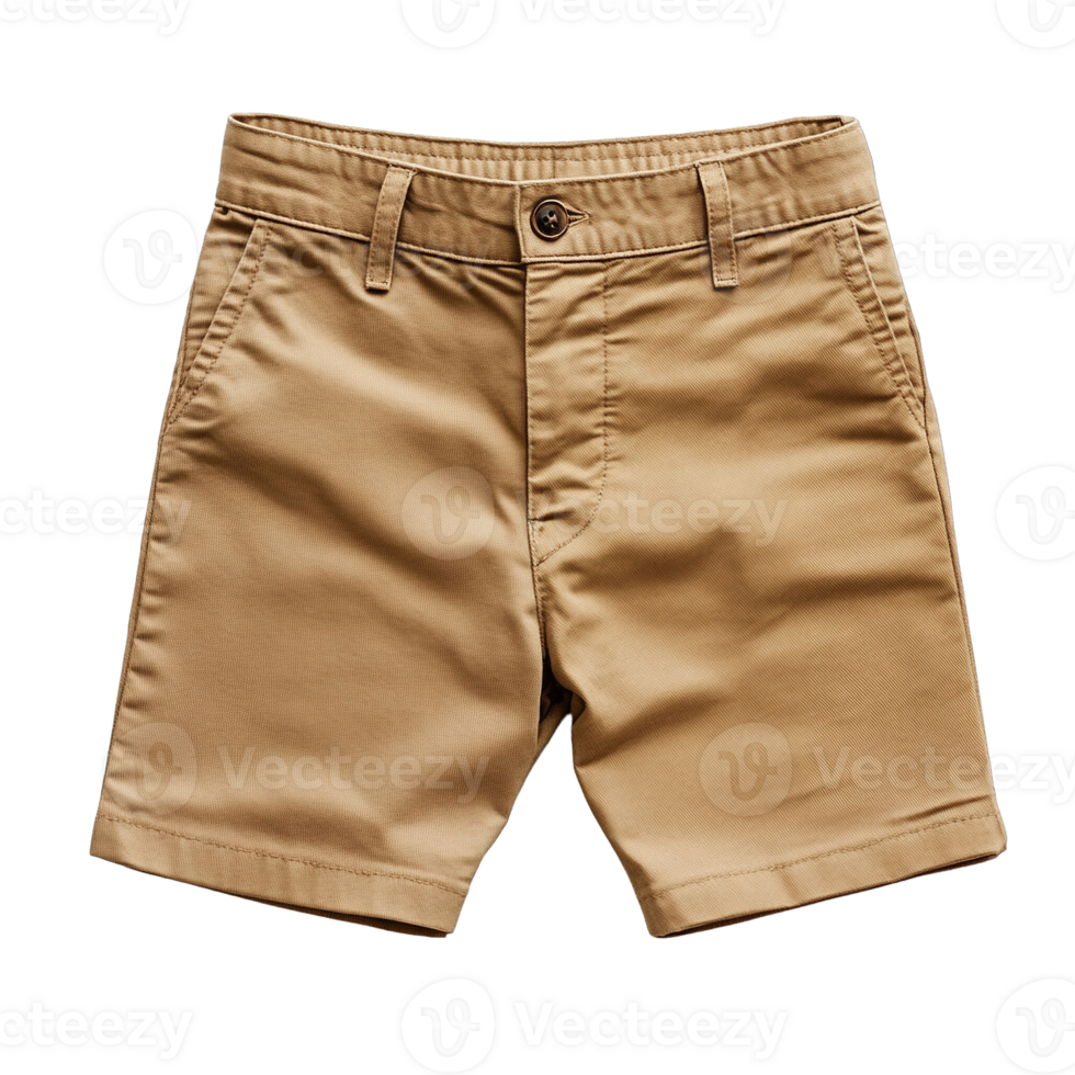 Stylish Beige Chino Shorts Isolated on Transparent Background png