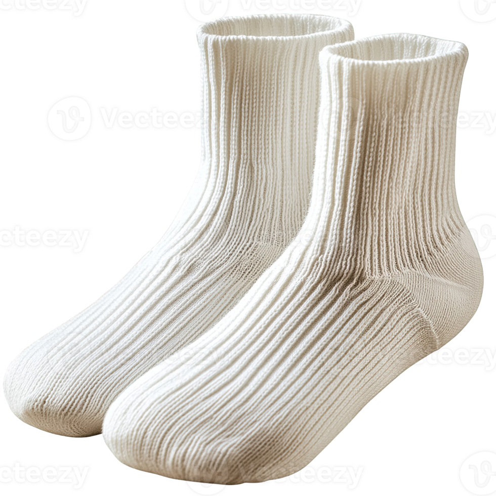 Cozy and Breathable White Ankle Socks Isolated on Transparent Background png