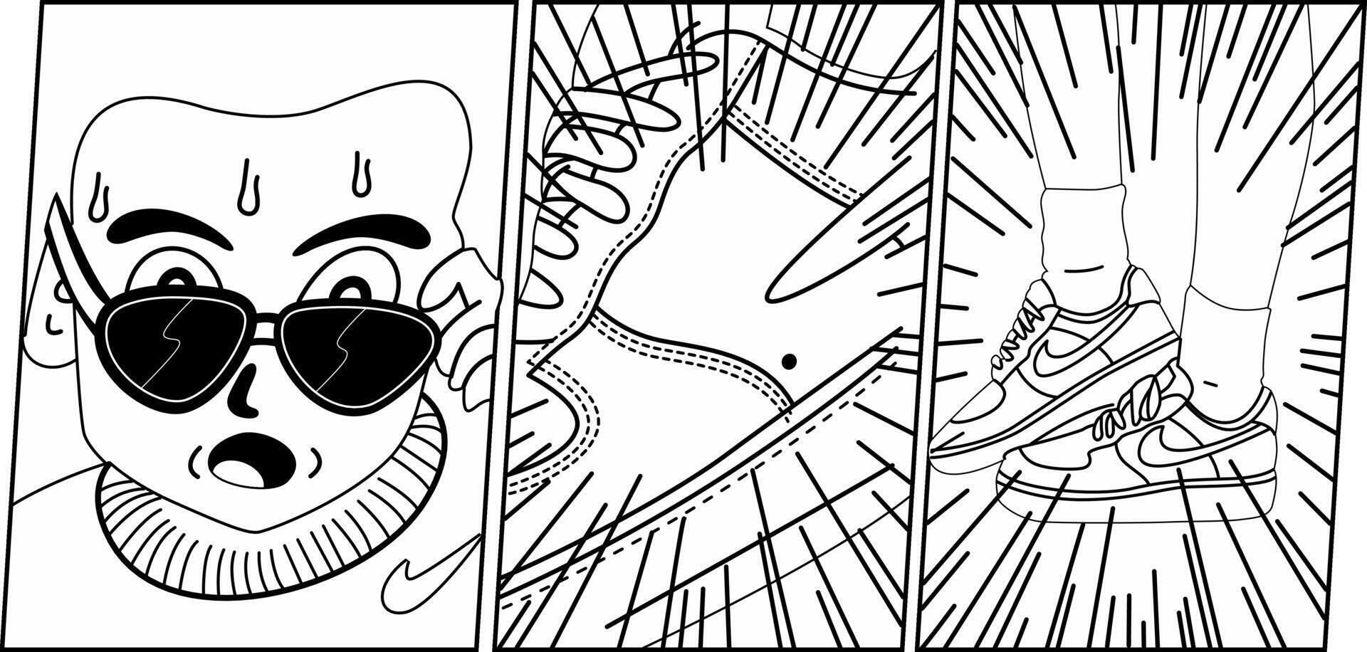 Coloring pages for kids with different images vector