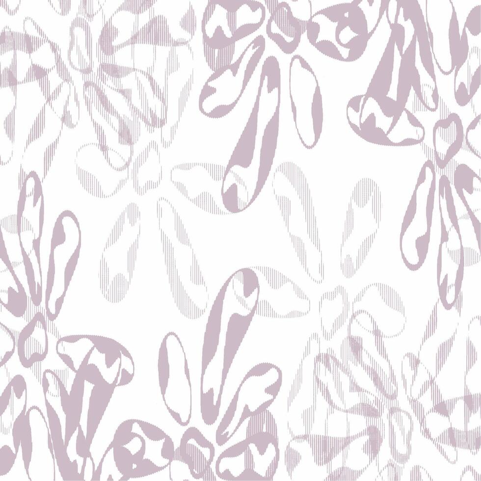 A pattern with flowers in purple and white vector