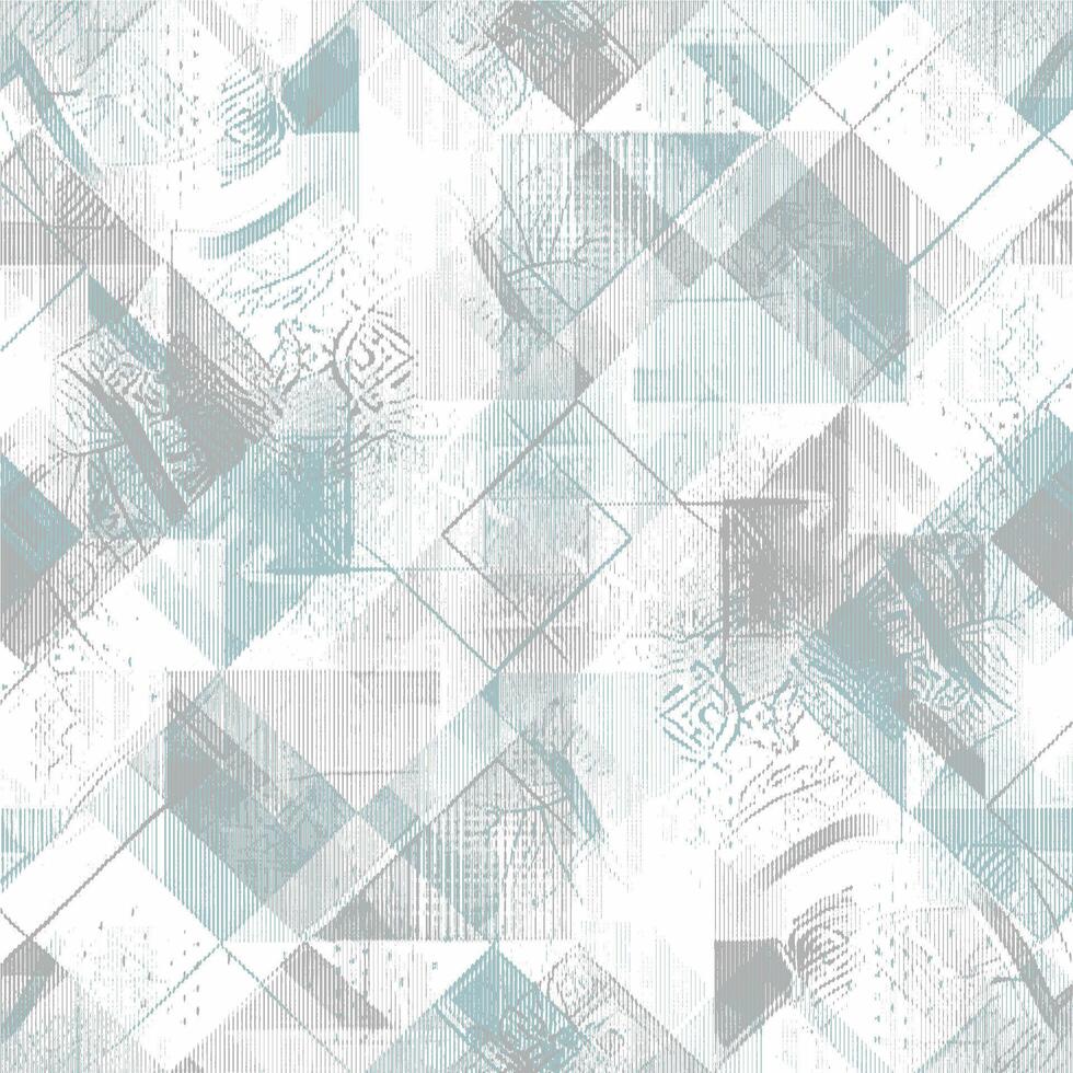 A blue and white geometric pattern with a geometric design vector