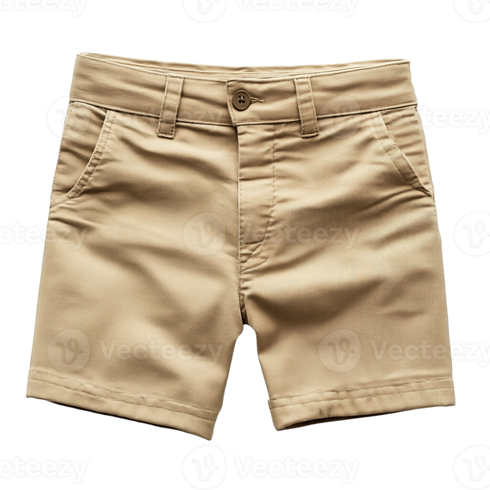 Khaki Chino Shorts Isolated on Transparent Background png