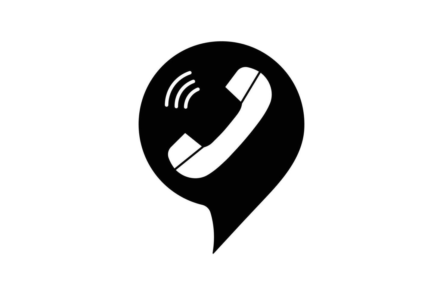 Call and Chat Icon, black viber icon, phone call icon, mobile chat sign, hotline chat symbol vector