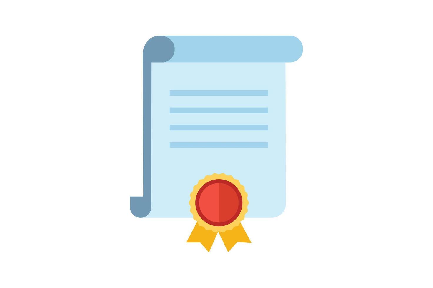 Graduation Diploma Symbol, certification icon, college stationery template, master degree icon, diploma certification vector