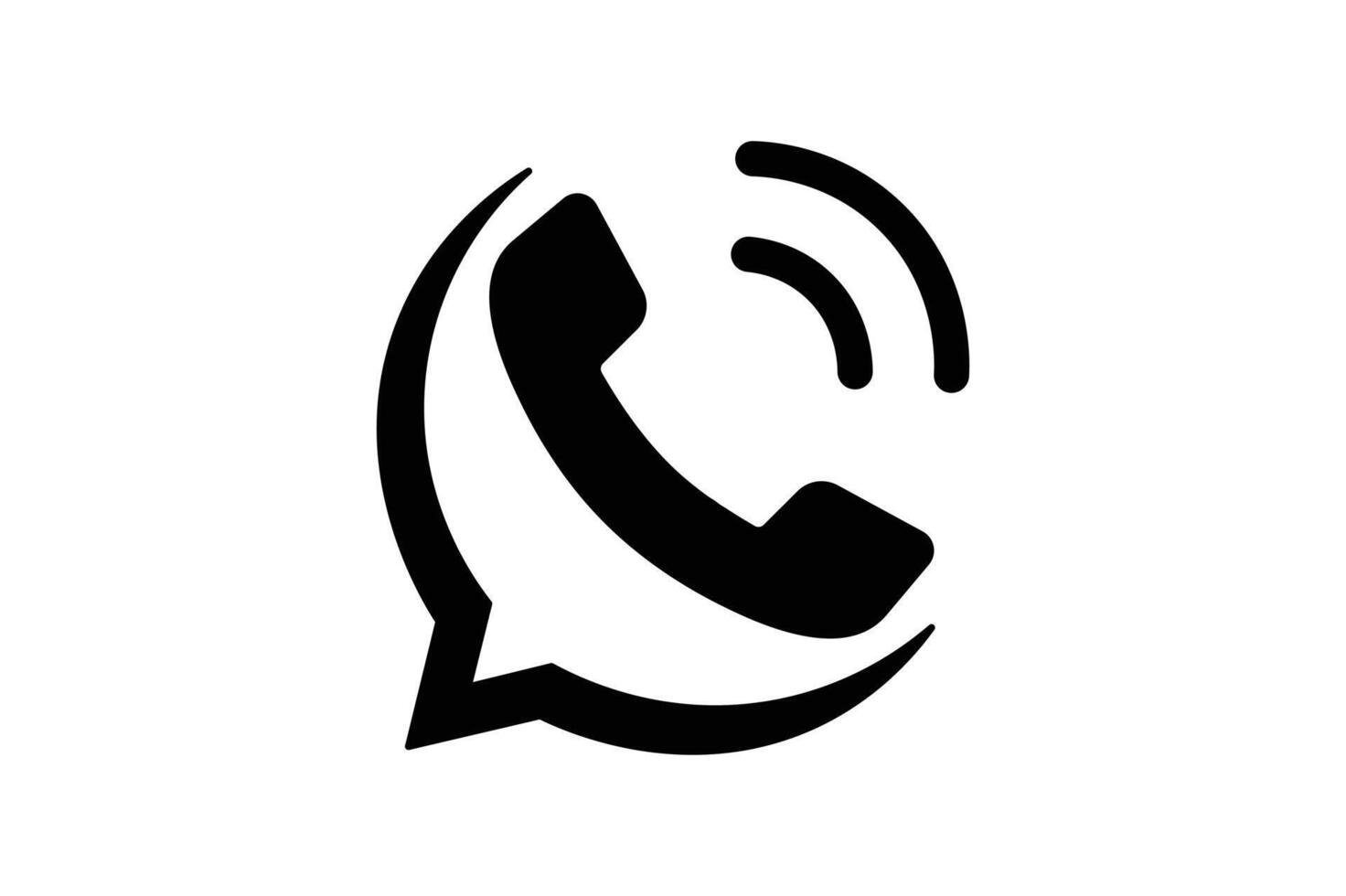 Digital Chat Phone Icon, black viber icon, phone call icon, mobile chat sign, hotline chat symbol vector
