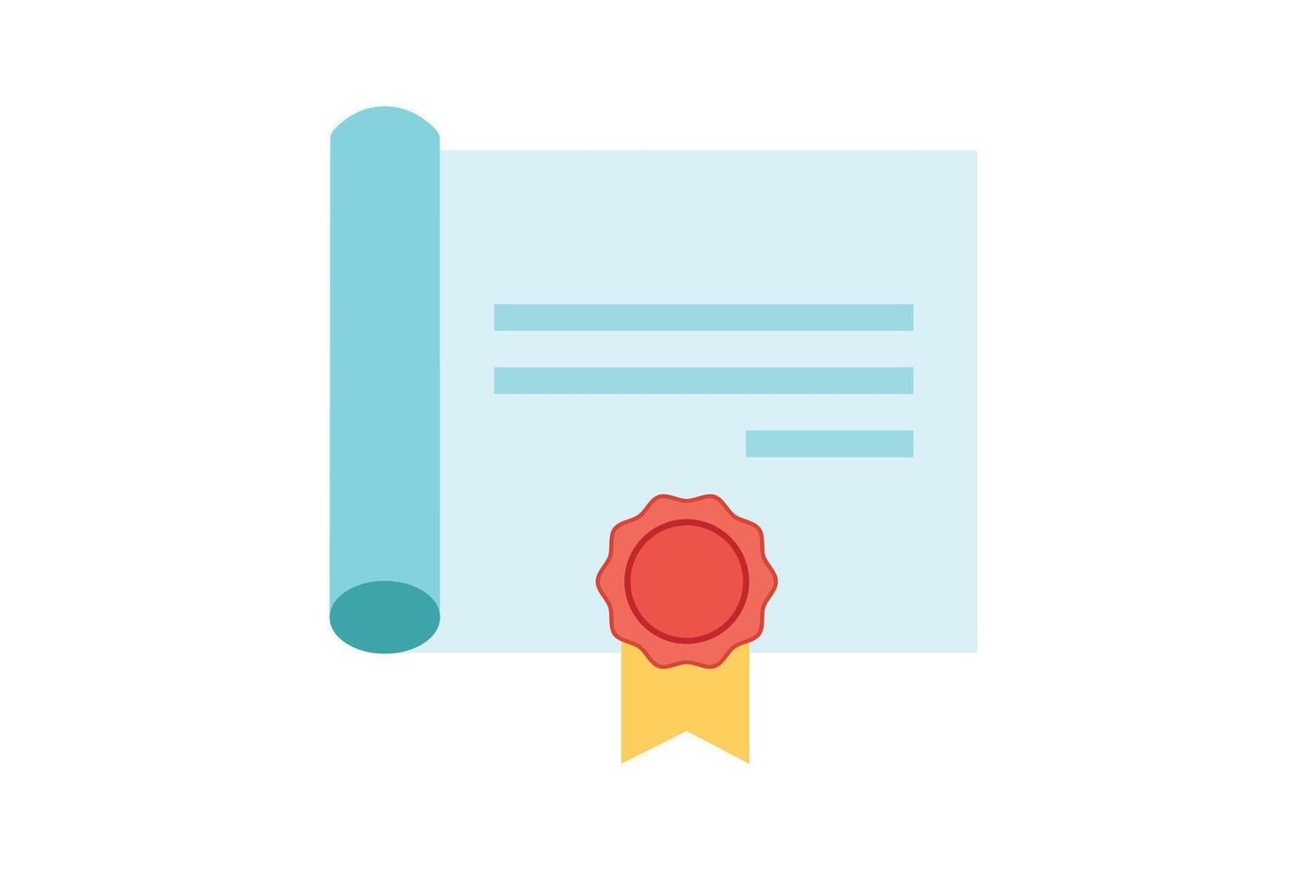 Diploma Award Ribbon Icon, certification icon, college stationery template, master degree icon, diploma certification vector