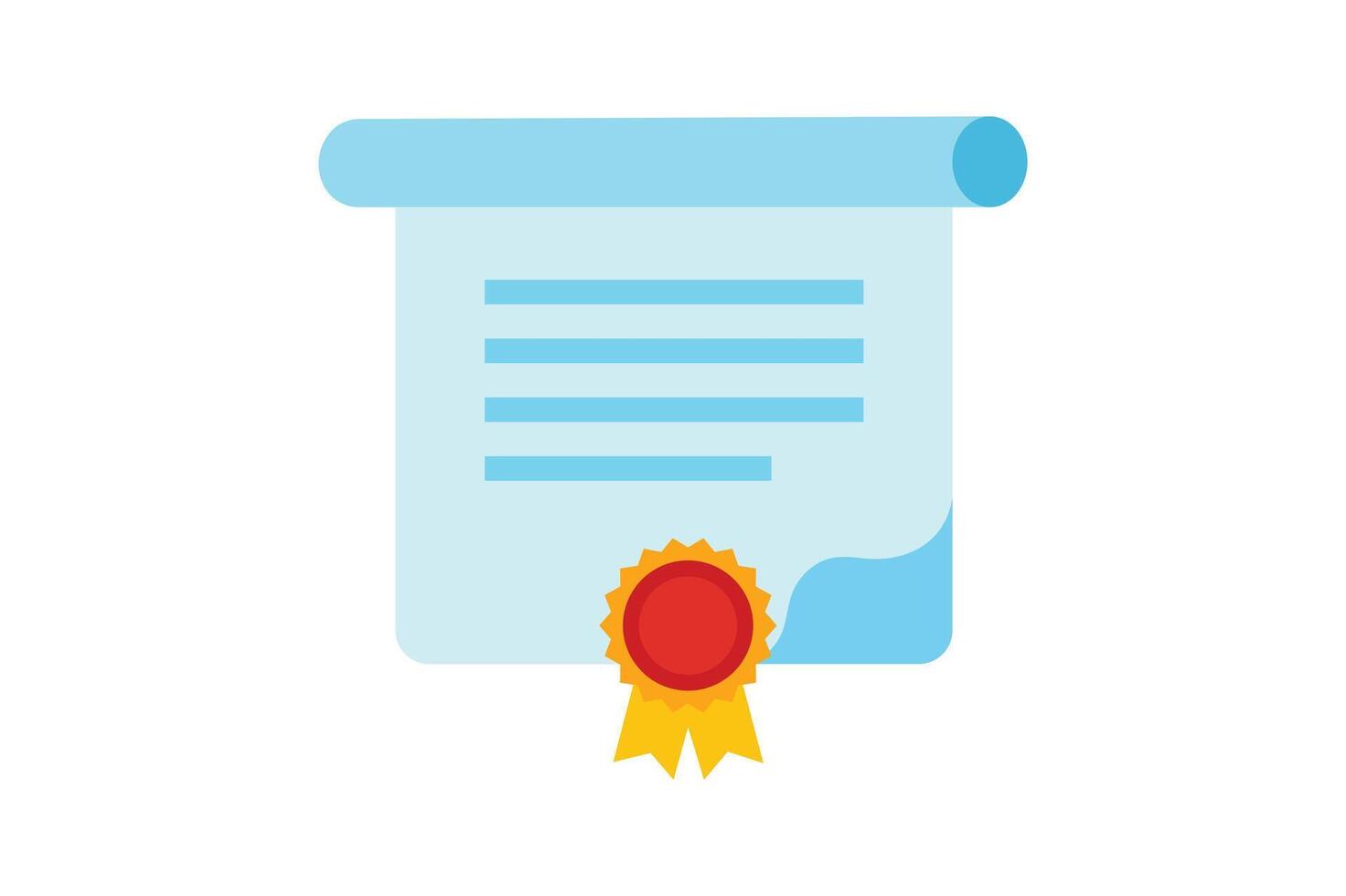 Official Seal Icon for Achievement, certification icon, college stationery template, master degree icon, diploma certification vector