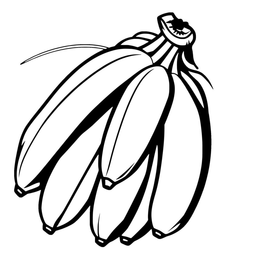 A Bunch Of Black And White Bananas Illustration vector