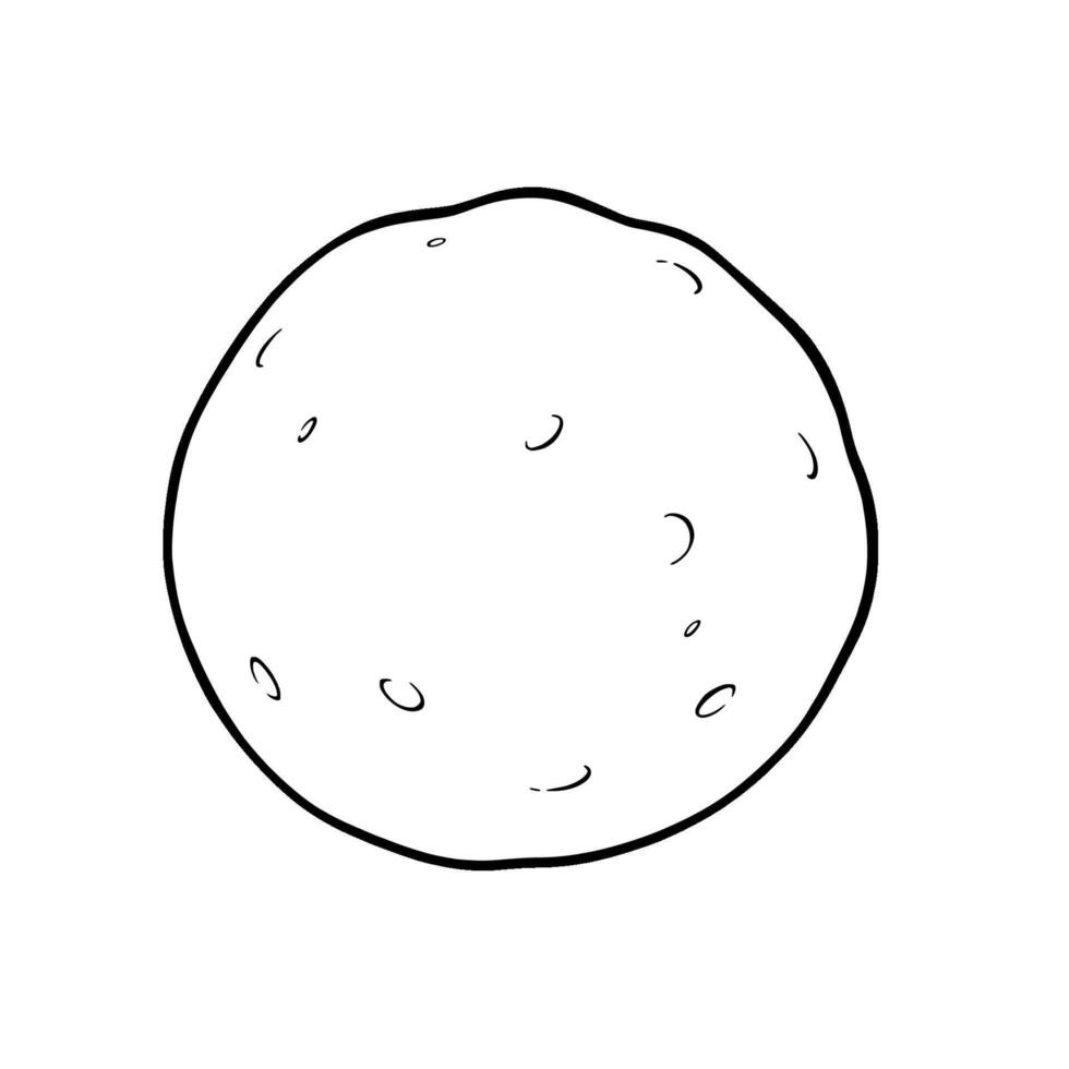 Cartoon Illustration Of A Single Round Lime Fruit vector