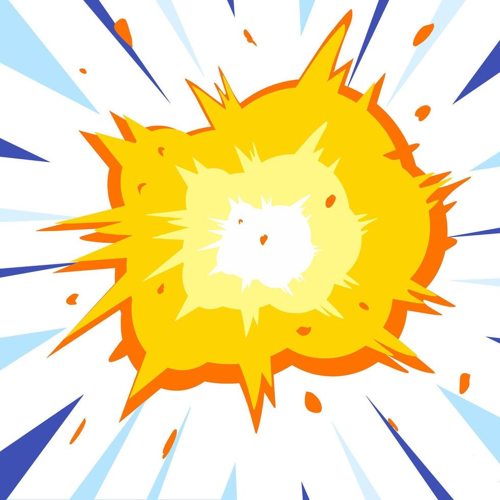 Explosion Blast Bomb super Effect Illustration. Fit for action comic manga or animation production. vector