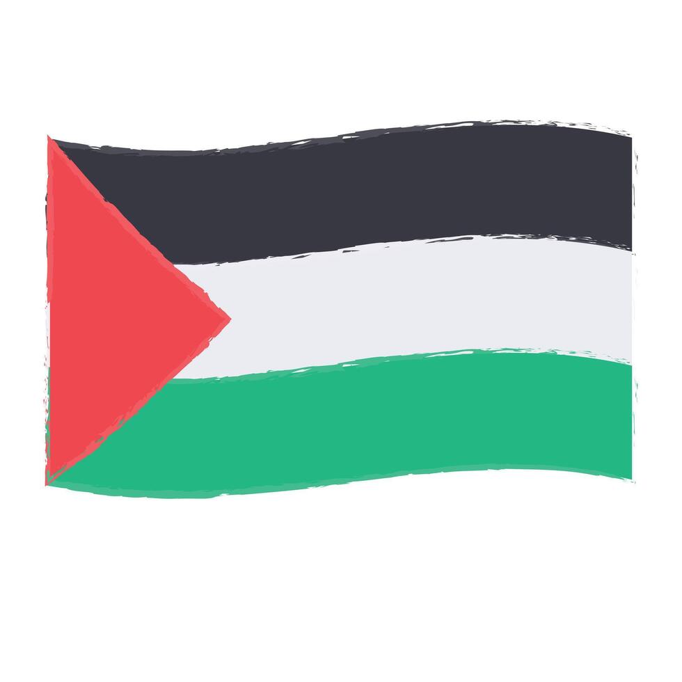 Brushed Palestine Flag illustration vector