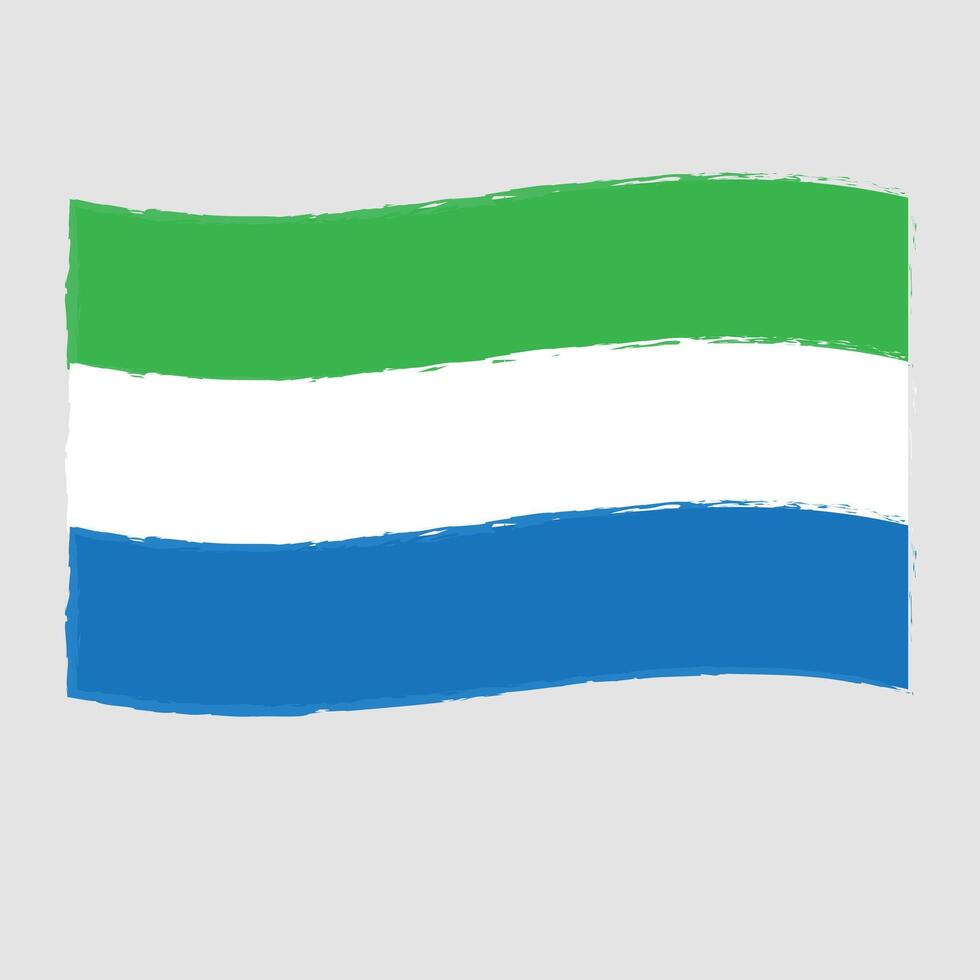 Brushed Sierra Leone Flag illustration vector