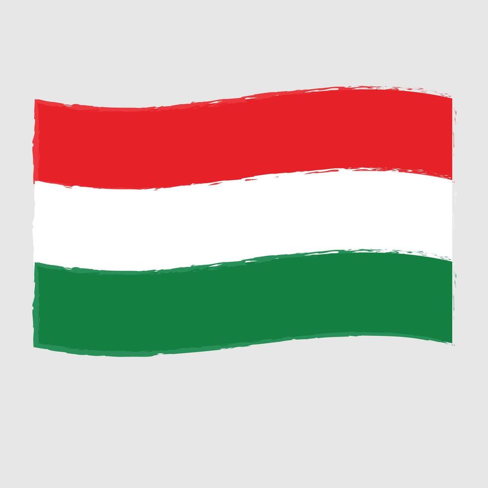 Brushed Hungary Flag illustration vector