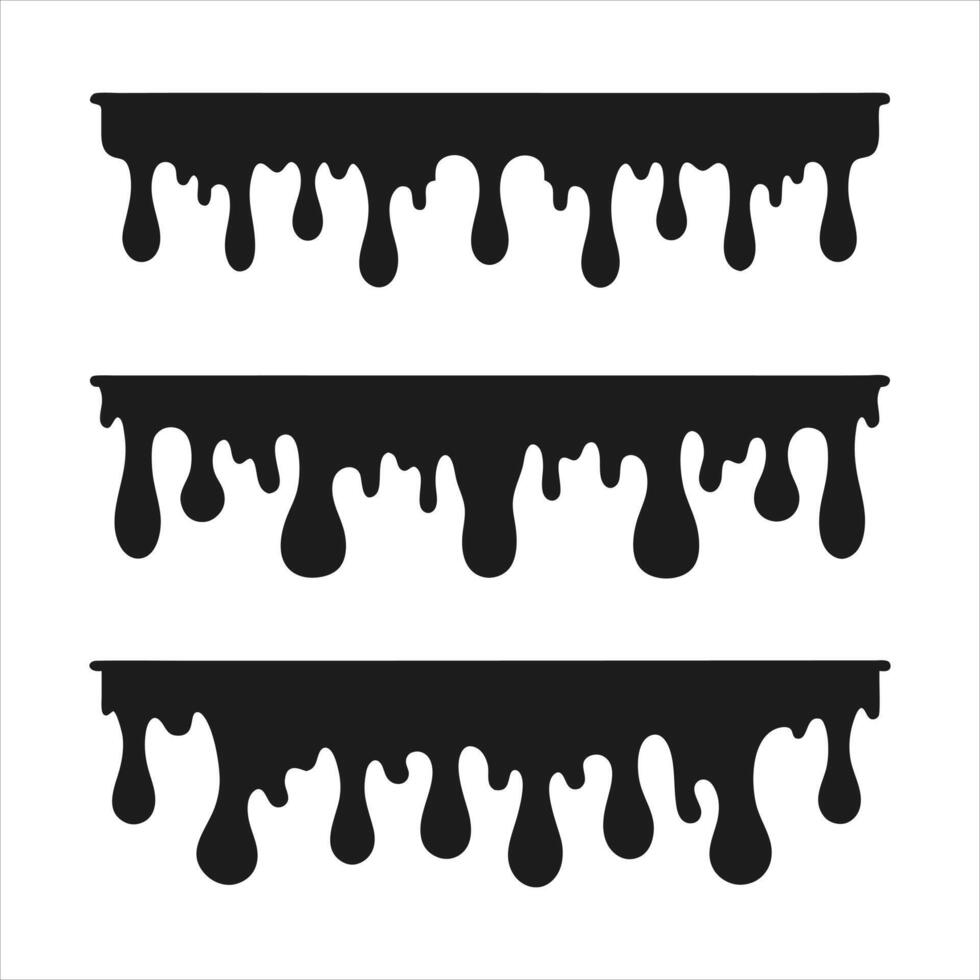 Flowing Liquid Borders vector