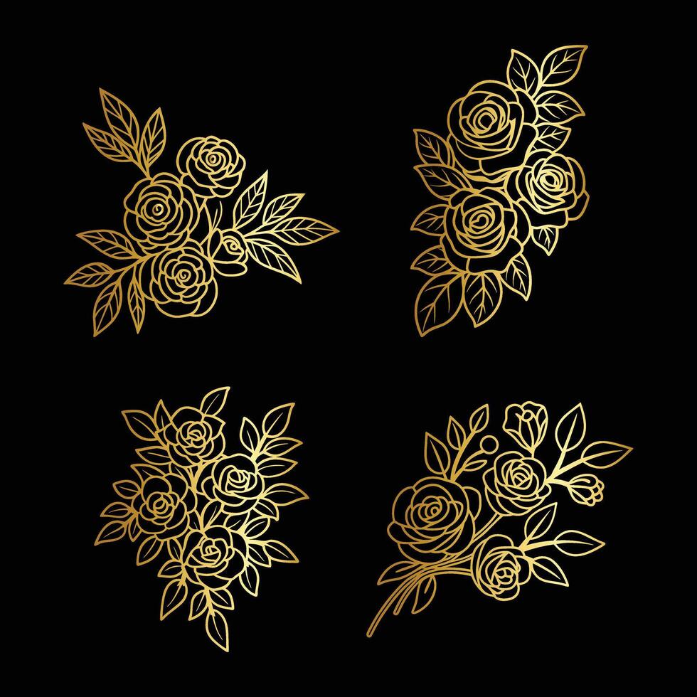 Enchanted Floral Corners vector