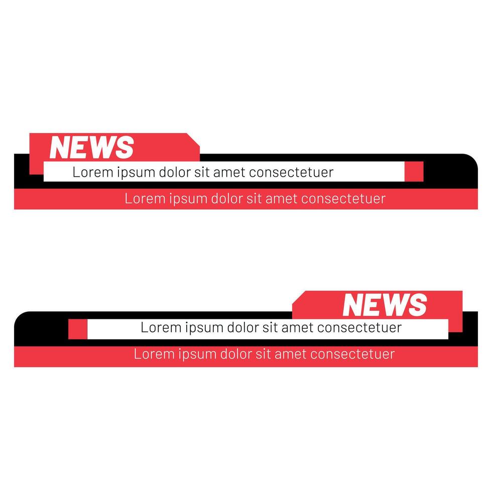 News Broadcast Lower third Design Template Concept vector