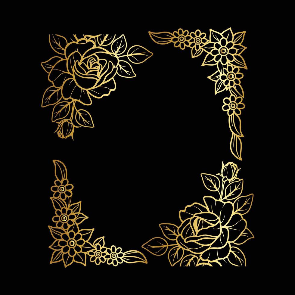 Delicate Blossom Border vector