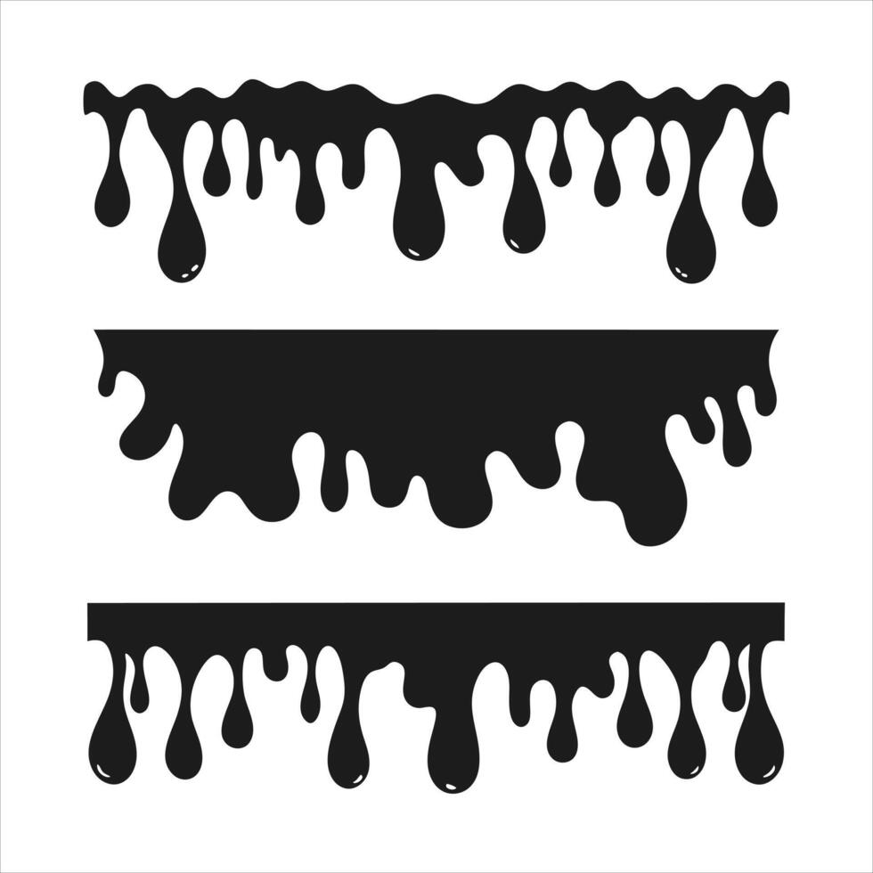 Aesthetic Dripping Borders vector