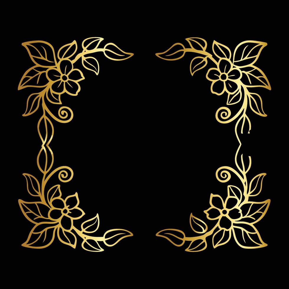 Delicate Vines and Flowers vector