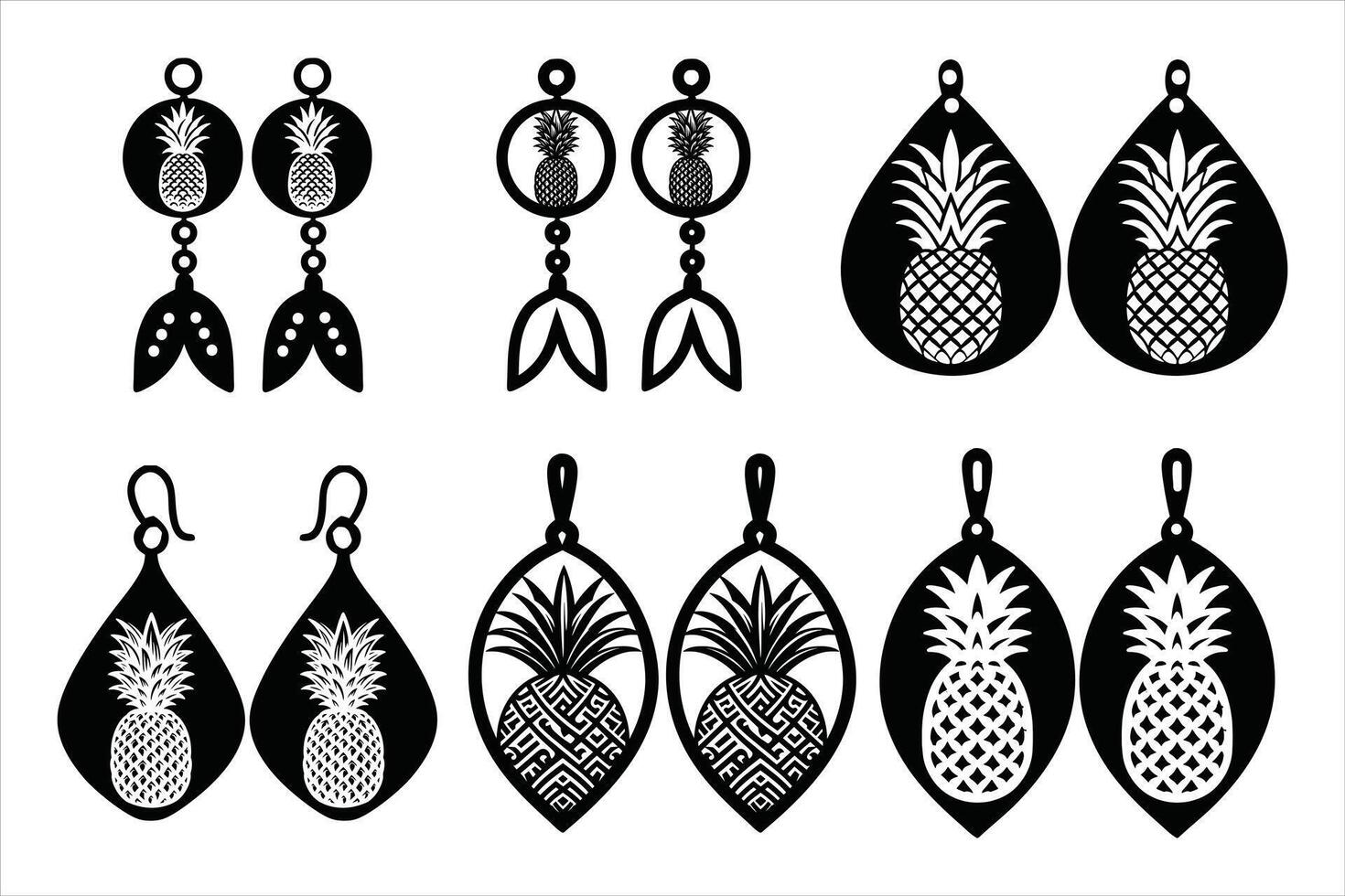 Sparkling Sunshine with Pineapple Earrings vector