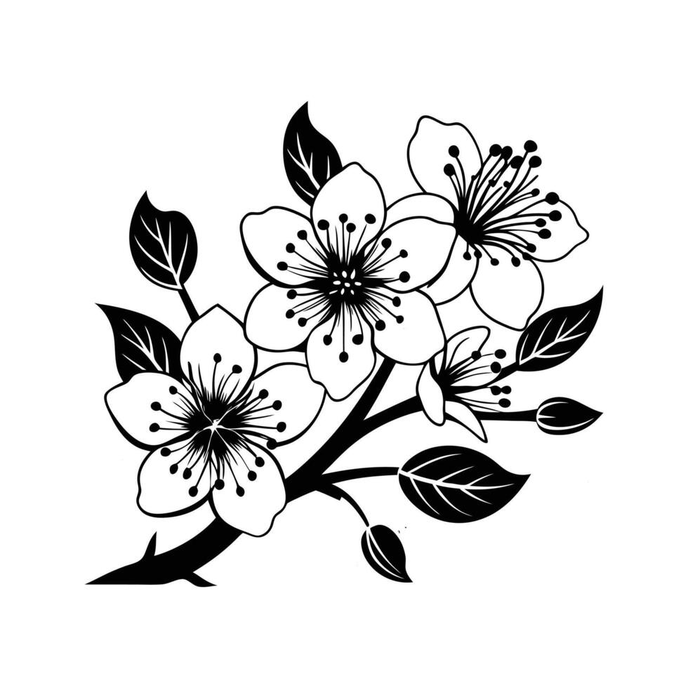 Whispering Sakura Branch vector