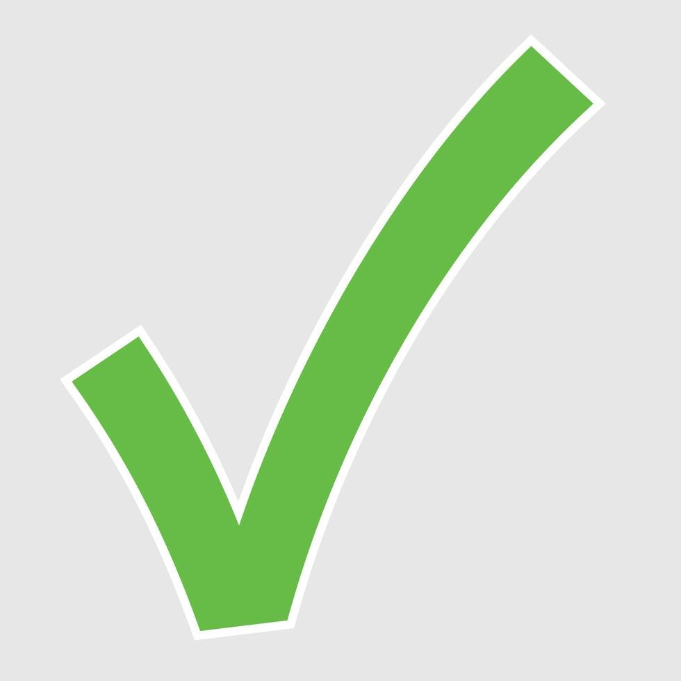 Green Tick Mark illustration vector