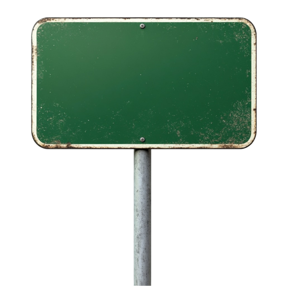 Green Signboard on Transparent Background png