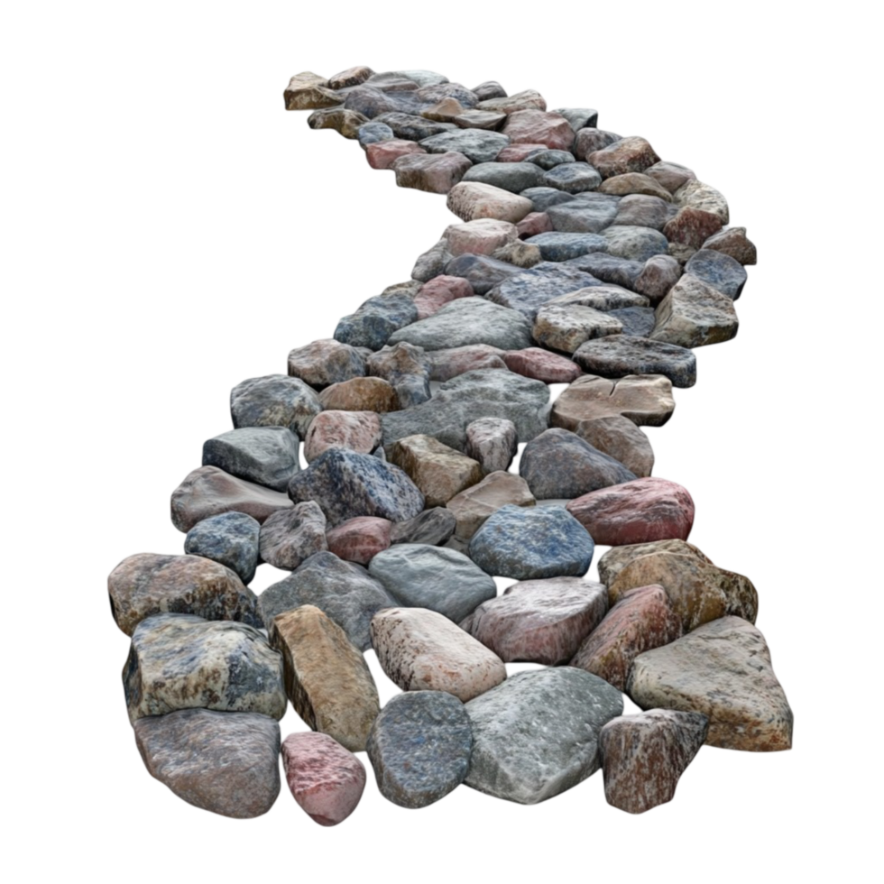 Pebble Road Path on Transparent Background png