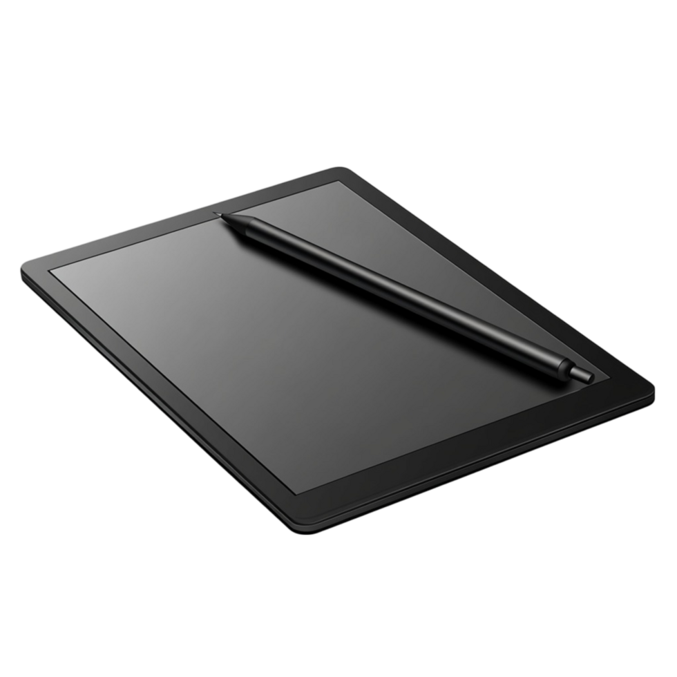Digital Tablet Device on Transparent Background png