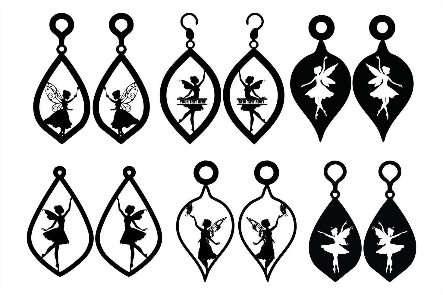 Fairy Wing Earrings for an Ethereal Style vector