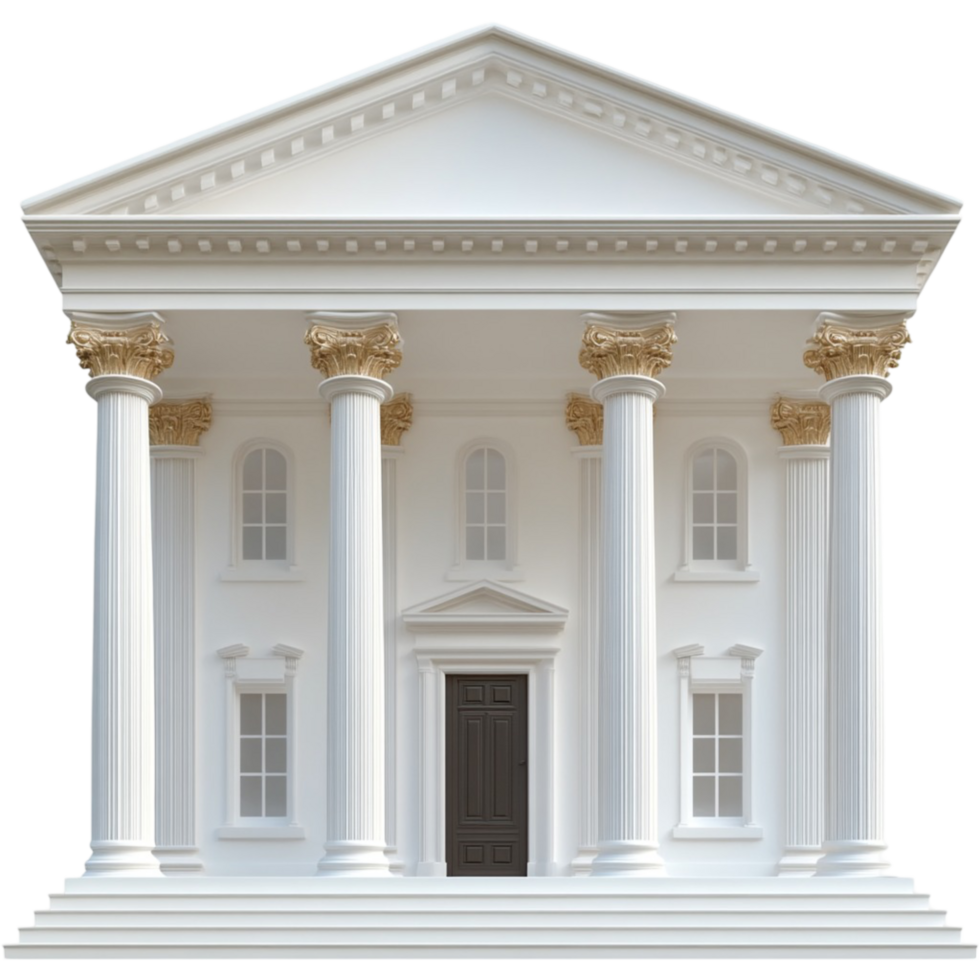 Grand White Palace on Transparent Background png
