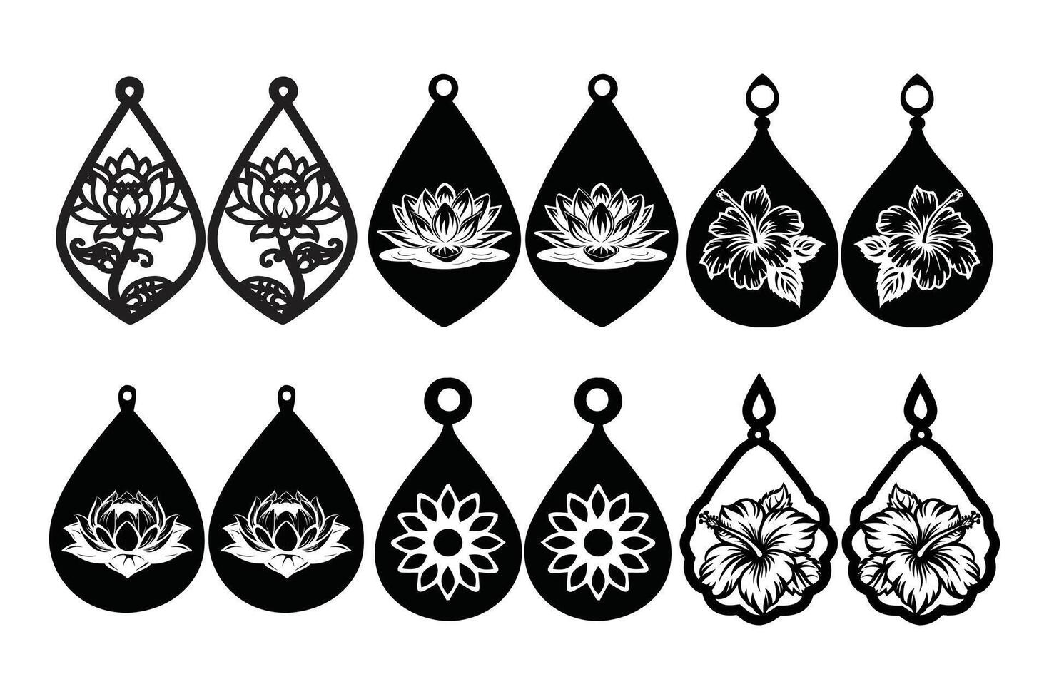 Floral Dreams in Earrings vector