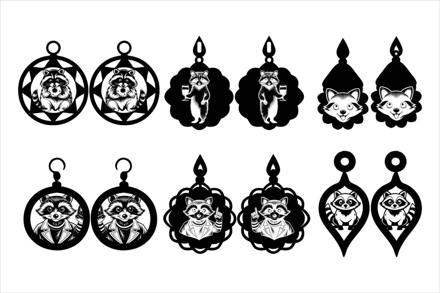 Wild Beauty in Earrings vector