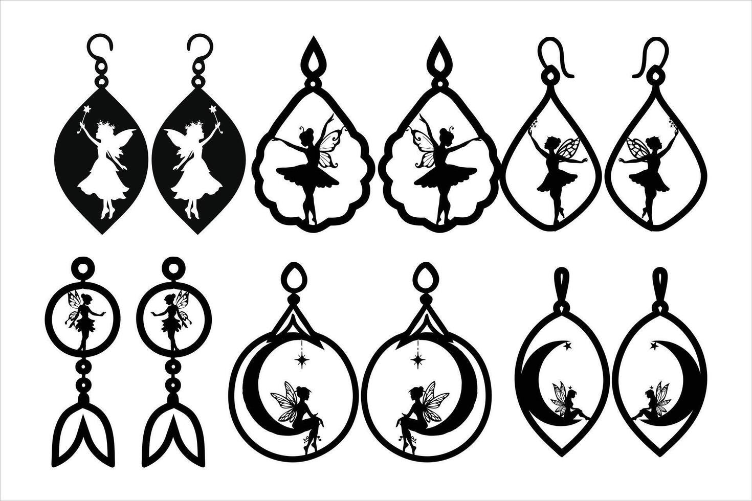 Delicate Fairy Earrings for Everyday Magic vector