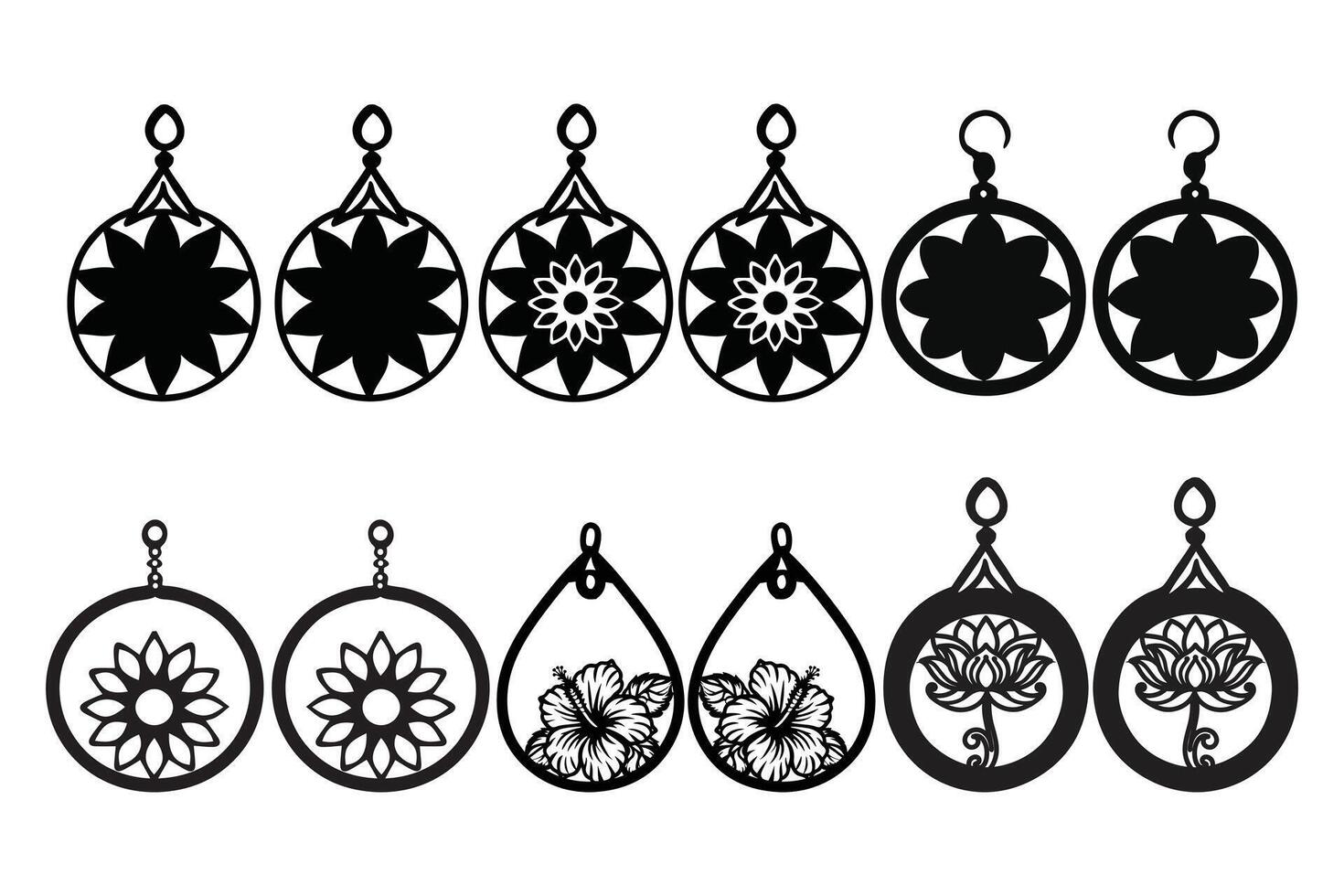 Delicate Flower Adornments vector