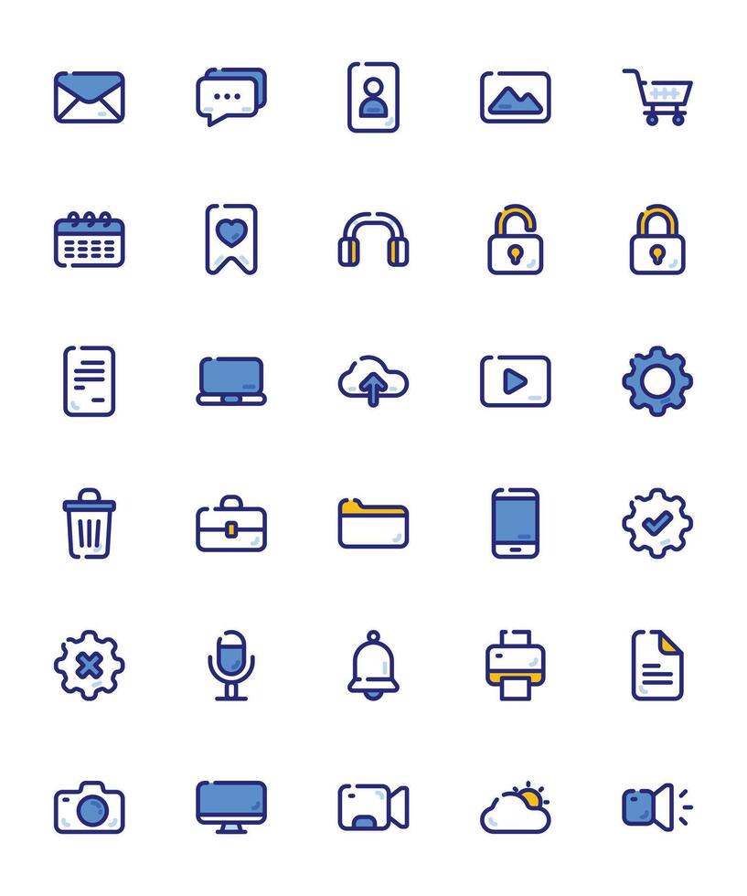 Top Collection of Essential Icon. Suitable for UI Desain, Social Media Post, Website and Mobile App. vector