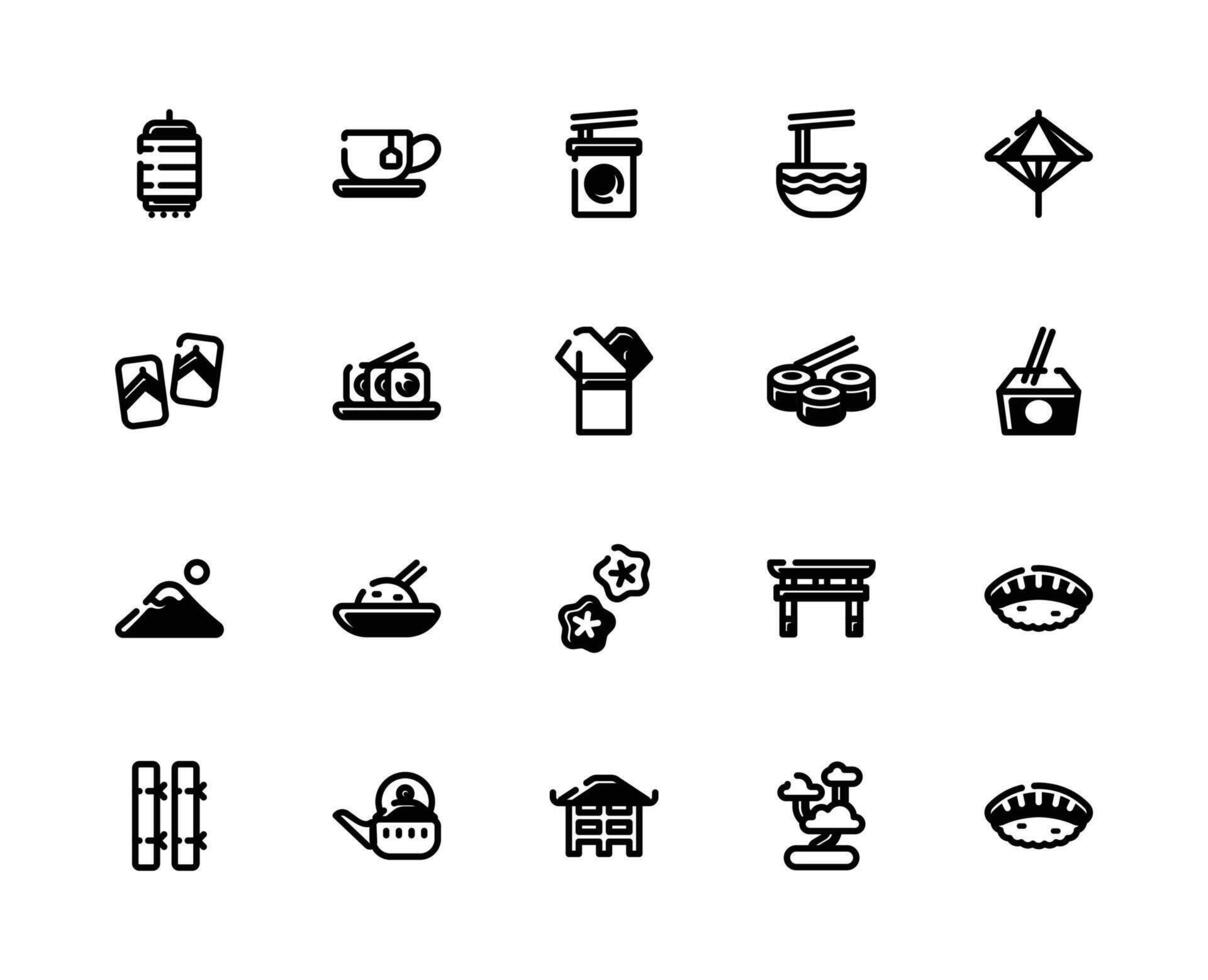 Japan Black Fill Elements for Background Requirements vector