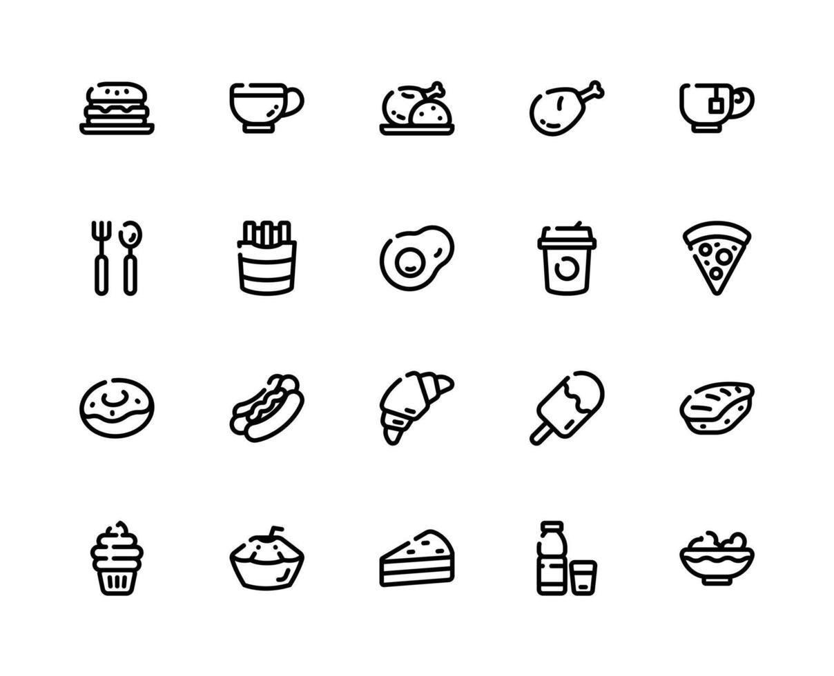 The Most Popular Food and Beverage We usually Eat It. vector