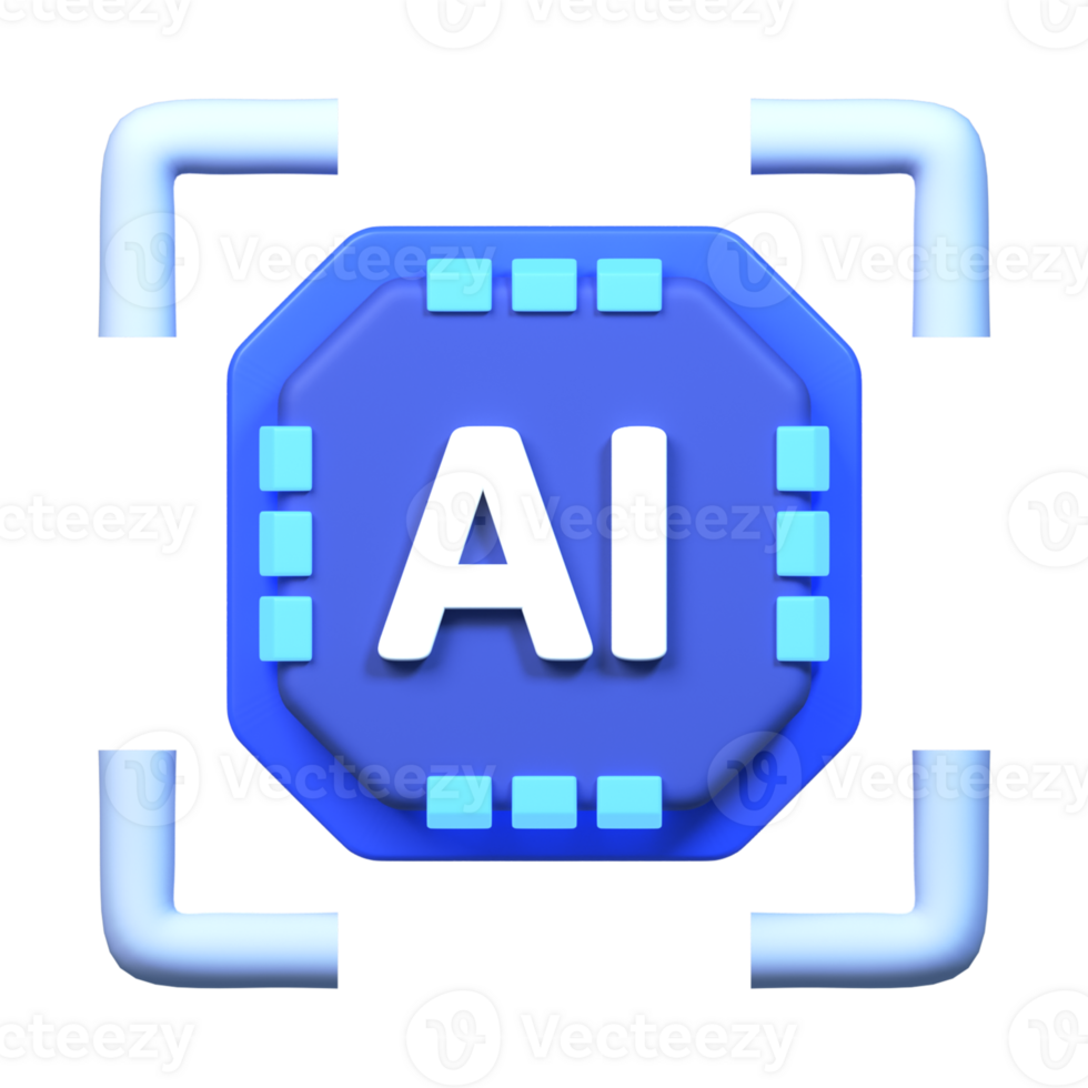 3D rendered scanner AI illustration png