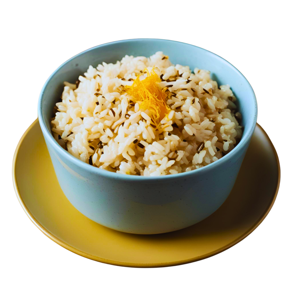 A Variety of Bowls with Rice and Popcorn Tasty and Colorful Food Arrangement png
